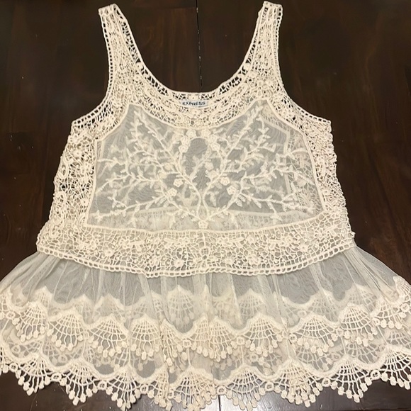 Express Tops - Express Crochet Peplum